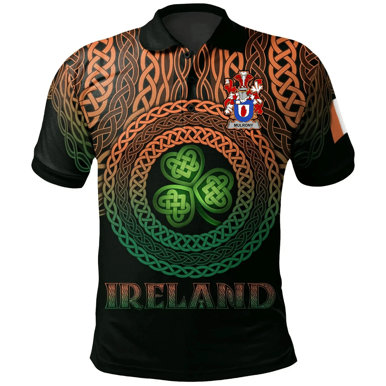 1stIreland Ireland Polo Shirt - Mullady or O'Mullady Irish Family Crest Polo Shirt -  Pride A7