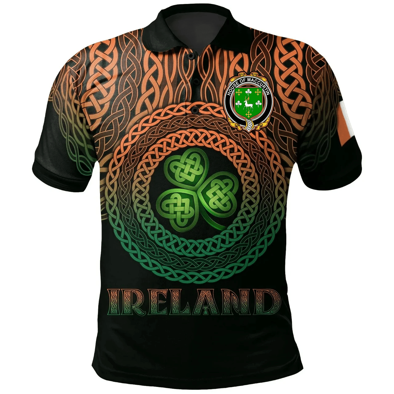 1stIreland Ireland Polo Shirt - House of MACCURTIN Irish Family Crest Polo Shirt -  Pride A7
