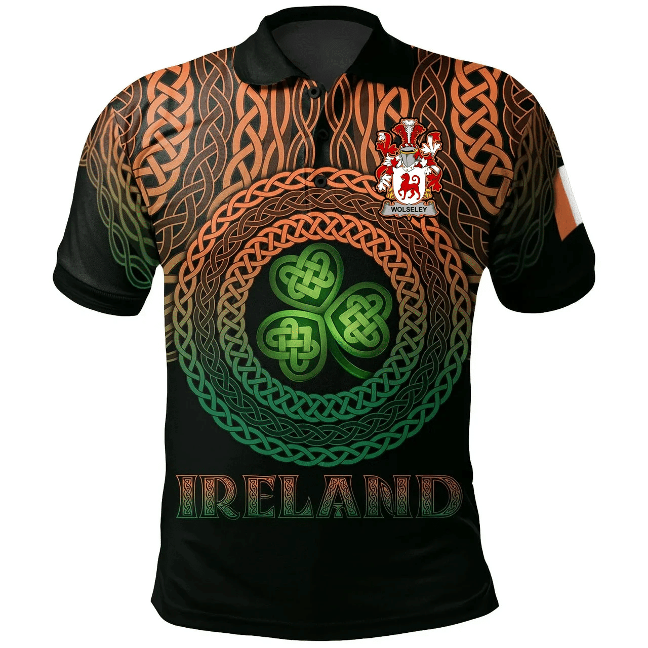 1stIreland Ireland Polo Shirt - Wolseley Irish Family Crest Polo Shirt -  Pride A7