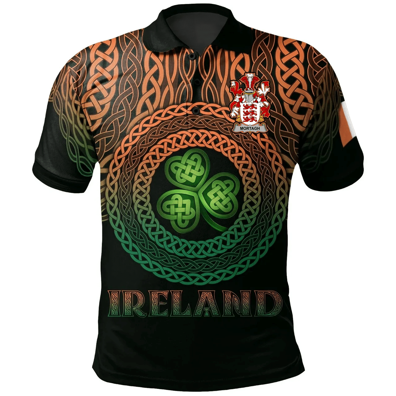1stIreland Ireland Polo Shirt - Sheilds Irish Family Crest Polo Shirt -  Pride A7