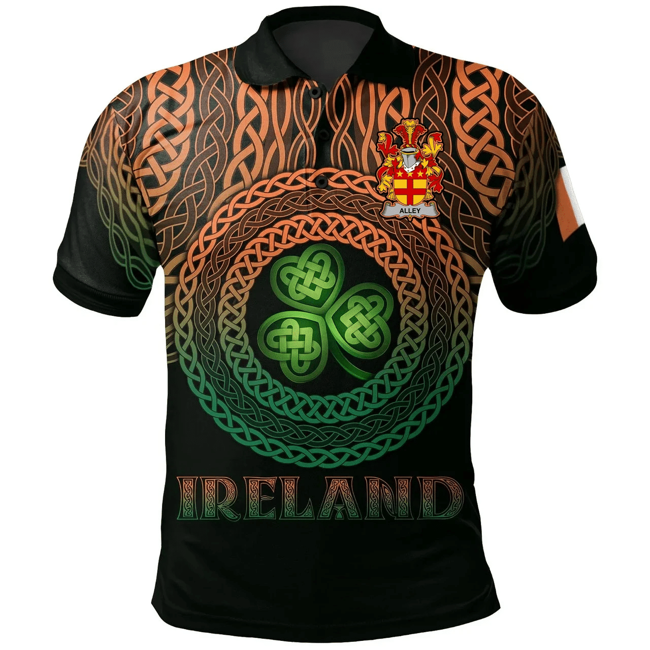 1stIreland Ireland Polo Shirt - Alley Irish Family Crest Polo Shirt -  Pride A7