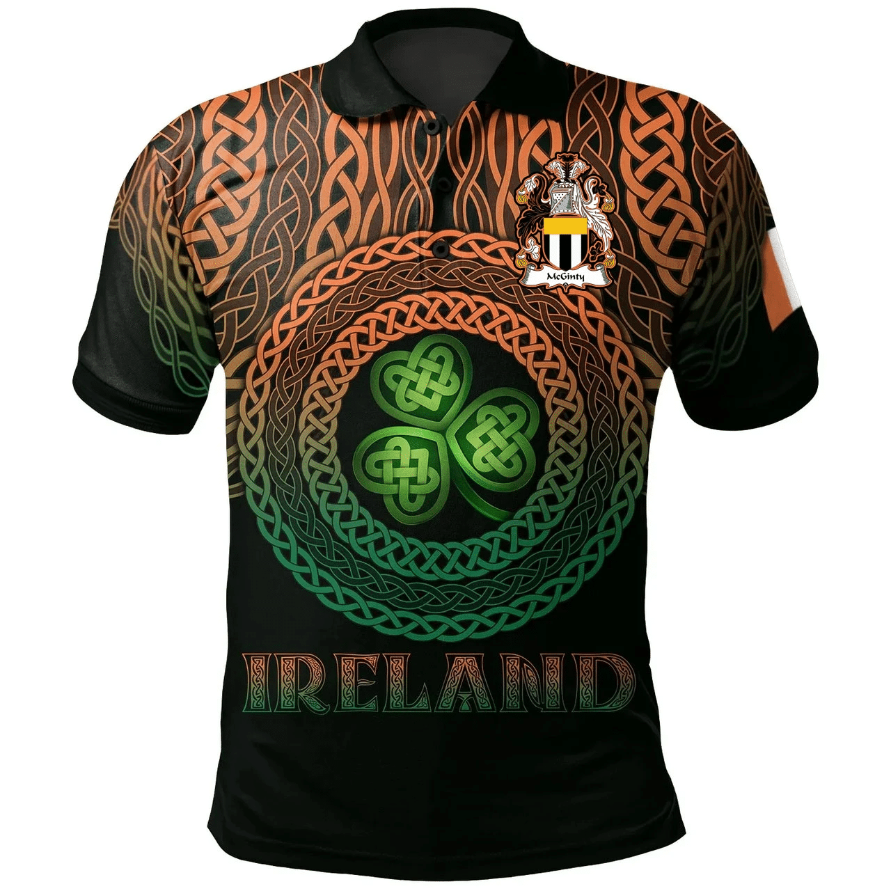 1stIreland Ireland Polo Shirt - Preston Irish Family Crest Polo Shirt -  Pride A7