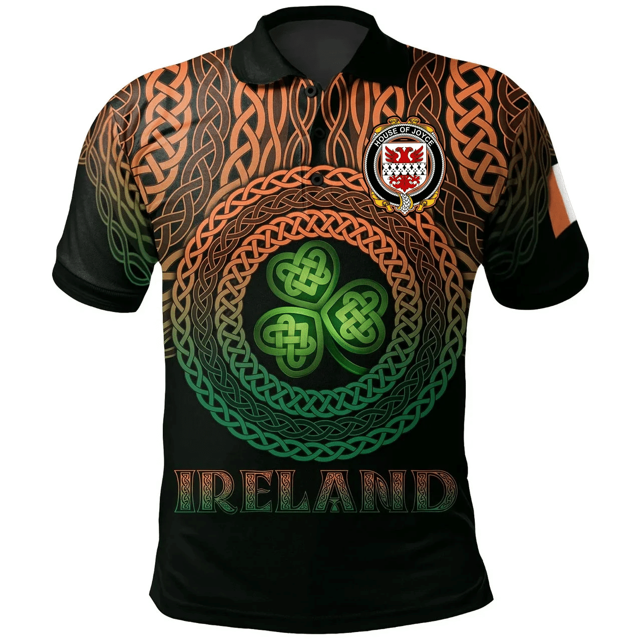 1stIreland Ireland Polo Shirt - House of JOYCE Irish Family Crest Polo Shirt -  Pride A7