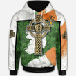 1stIreland Ireland Hoodie - Agar Irish Family Crest Hoodie - Irish Shamrock With Celtic Cross A7 | 1stIreland.com