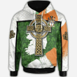 1stIreland Ireland Hoodie - Adair Irish Family Crest Hoodie - Irish Shamrock With Celtic Cross A7 | 1stIreland.com