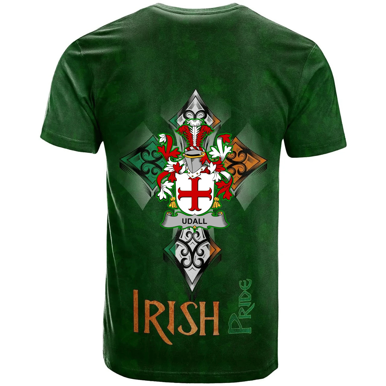 1stIreland Ireland T-Shirt - Udall Irish Family Crest Ireland Pride A7 | 1stIreland.com