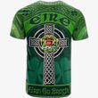 1stIreland Ireland T-Shirt - Sarsfield Crest Tee - Irish Shamrock with Claddagh Ring Cross A7 | 1stIreland.com