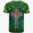 1stIreland Ireland T-Shirt - Lyons or Lyne Crest Tee - Irish Shamrock with Claddagh Ring Cross A7 | 1stIreland.com