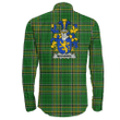 1stIreland Ireland Shirt - McDaniel or Daniel Irish Crest Long Sleeve Button Shirt A7