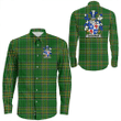1stIreland Ireland Shirt - Shearman Irish Crest Long Sleeve Button Shirt A7 | 1stIreland.com