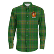 1stIreland Ireland Shirt - Rowe Irish Crest Long Sleeve Button Shirt A7 | 1stIreland.com