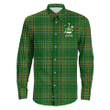 1stIreland Ireland Shirt - McKenna or Kennagh Irish Crest Long Sleeve Button Shirt A7 | 1stIreland.com