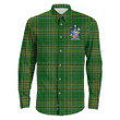 1stIreland Ireland Shirt - Shearman Irish Crest Long Sleeve Button Shirt A7 | 1stIreland.com