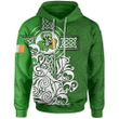 1stIreland Ireland Hoodie - Harrington Irish Family Crest Hoodie - Irish Shamrock Flag With Celtic Cross A7 | 1stIreland.com