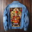 1stIreland Ireland Jacket - Dennis Irish Family Crest Denim Jacket - Saint Patrick A7 | 1stIreland.com