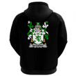 1stIreland Ireland Clothing - McGarry or Garry Irish Family Crest Hoodie (Black) A7 | 1stIreland