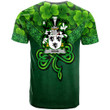 1stIreland Ireland T-Shirt - Denn Irish Family Crest T-Shirt - Irish Shamrock Triangle Style A7 | 1stIreland