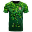 1stIreland Ireland T-Shirt - Lally or O Mullally Irish Family Crest T-Shirt - Irish Shamrock Triangle Style A7 | 1stIreland