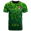 1stIreland Ireland T-Shirt - Esmonde Irish Family Crest T-Shirt - Irish Shamrock Triangle Style A7 | 1stIreland