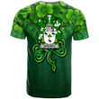 1stIreland Ireland T-Shirt - Sharkey or O Sharkey Irish Family Crest T-Shirt - Irish Shamrock Triangle Style A7 | 1stIreland