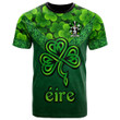 1stIreland Ireland T-Shirt - Madden or O Madden Irish Family Crest T-Shirt - Irish Shamrock Triangle Style A7 | 1stIreland