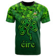 1stIreland Ireland T-Shirt - Dunphy Middle Temple Burke s Irish Family Crest T-Shirt - Irish Shamrock Triangle Style A7 | 1stIreland