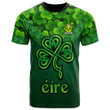 1stIreland Ireland T-Shirt - Cleary or O Clery Irish Family Crest T-Shirt - Irish Shamrock Triangle Style A7 | 1stIreland