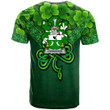 1stIreland Ireland T-Shirt - O Donoghue Irish Family Crest T-Shirt - Irish Shamrock Triangle Style A7 | 1stIreland