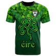 1stIreland Ireland T-Shirt - House of O LONERGAN Irish Family Crest T-Shirt - Irish Shamrock Triangle Style A7 | 1stIreland