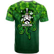 1stIreland Ireland T-Shirt - Kirwan or O Kerwin Irish Family Crest T-Shirt - Irish Shamrock Triangle Style A7 | 1stIreland