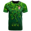 1stIreland Ireland T-Shirt - Newman Irish Family Crest T-Shirt - Irish Shamrock Triangle Style A7 | 1stIreland