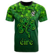 1stIreland Ireland T-Shirt - Tempest Irish Family Crest T-Shirt - Irish Shamrock Triangle Style A7 | 1stIreland