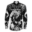 Africazone Clothing - Groove Phi Groove Paisley Bandana Tie Dye Style Long Sleeve Button Shirt A7 | Africazone.store