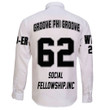 (Custom) 1stireland Shirt - Groove Phi Groove White Long Sleeve Button Shirt A31