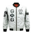 (Custom)  Africazone Jacket - Groove Phi Groove (White) Sleeve Zip Bomber Jacket A31