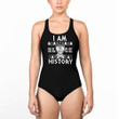 1stIreland Clothing - Groove Phi Groove Black History Women Low Cut Swimsuit A7 | 1stIreland