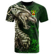1stIreland Tee - Edward Family Crest T-Shirt - Dragon & Claddagh Cross A7 | 1stIreland