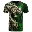 1stIreland Tee - Pennycook Family Crest T-Shirt - Dragon & Claddagh Cross A7 | 1stIreland