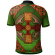 1stIreland Polo Shirt - Hall Family Crest Polo Shirt - Vintage Green Celtic Cross - Golf Shirt A7 | 1stIreland