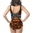 1stIreland Clothing - Halloween Witch - Women Low Cut Swimsuit A7 | 1stIreland
