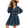 1stIreland Women's Clothing - Sempill Modern Tartan Women's V-neck Dress With Waistband A7 | 1stIreland