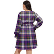 1stIreland Women's Clothing - MacDonald Dress Modern Tartan Women's V-neck Dress With Waistband A7