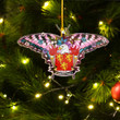 1stIreland Ornament - Dongan American Family Crest Custom Shape Ornament - Pink Butterfly with Flowers A7 | 1stIreland
