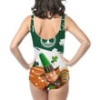 Ireland St Patrick's Day Leprechaun Beer Women Low Cut Swimsuit A35 | 1stIreland