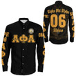 Getteestore Clothing - Alpha Phi Alpha - The Delta Chapter Long Sleeve Button Shirt A7 | Getteestore