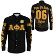 Getteestore Clothing - Alpha Phi Alpha - Mu Sigma Chapter Long Sleeve Button Shirt A7 | Getteestore