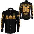 Getteestore Clothing - Alpha Phi Alpha - Pi Mu Chapter Long Sleeve Button Shirt A7 | Getteestore