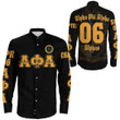 Getteestore Clothing - Alpha Phi Alpha - Mu Gamma Long Sleeve Button Shirt A7 | Getteestore