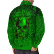 1stireland Clothing - Patrick's Day Skull Fire Skull - Padded Jacket A95 | 1stireland