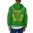 1stireland Clothing - Shamrock Circle Patrick's Day - Hooded Padded Jacket A95 | 1stireland